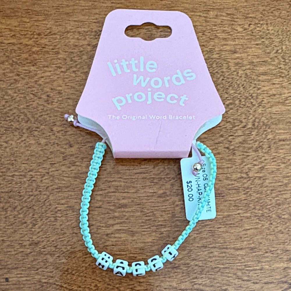 NWT Little Words Project Happy bracelet